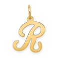 thumbnail image 1 of Diamond2Deal 14K Pendentif Charme Initial Lettre R en Or Jaune pour Femmes, 1 of 6