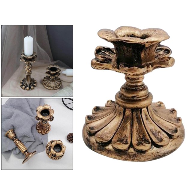 fastboy Rustic Shabby Chic Pillar Candle Holder Candlestick for Church 8x8x8.5cm