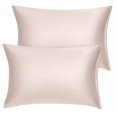 thumbnail image 1 of PiccoCasa 2 Pcs Satin Pillowcase Zippered Silky Sateen, Non-Standard Caramel, 1 of 9