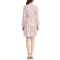 thumbnail image 3 of INSPIRE CHIC Robe Fleurie pour Femme à Col en V, Manches Longues, Taille Cintrée, Demi-Patte de Boutonnage, m Abricot, 3 of 5