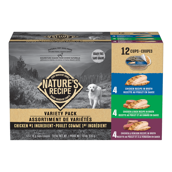 Natures Recipe Nourriture Humide pour Chiens Assortiment de Variétés de 12