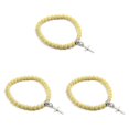 thumbnail image 2 of Youkk Lightweight Cross Pendant Bracelets For Effortless Style Unisex Beaded Bracelets yellow 3Set, 2 of 6
