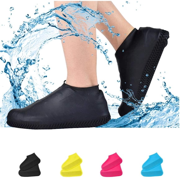 Waterproof Shoe Covers, Non-Slip Water Resistant Overshoes Silicone Rubber Rain Shoe Cover Protectors for Kids, Men, Women