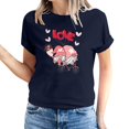 thumbnail image 2 of Pisexur Valentines Day T-shirt Top T-shirt à Manches Courtes Imprimé Amour de la Saint-Valentin pour Femmes Haut à Manches Courtes Col Rond Haut/chemise, 2 of 5