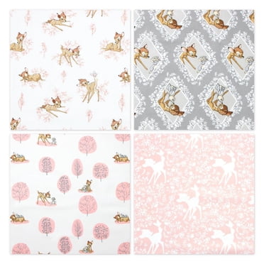 FABRIC CREATIONS Disney Bambi 4 pc Cotton Fat Quarter Bundle, 4x18x21