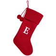 thumbnail image 1 of Gkeoshab Event & Party 20 In Initial Monogram Embroidered Christmas Stocking Knitted Christmas Decorations Stocking Knitted Hosiery Wool Hosiery Embroidered Letter Children'S Candy Gift Bag, 1 of 8