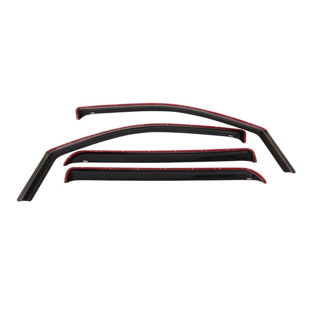 Fits 2000-2005 Ford Excursion Westin Automotive Rainguard 72-37483 Wade Wind Deflectors - In-Channel; Low Profile; In-Channel; High Gloss Smoke; Acrylic; Set of 4