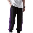 thumbnail image 2 of Bamboohart Men‘s Tear Away Pants  Loose Fit Basketball Pants High Split Snap Button Sweatpants, 2 of 7