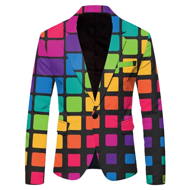 Costume de Loisirs Mode pour Hommes Carnaval Costume pour Hommes Imprimé avec Poche Costume pour Hommes Costume à Rayures pour Hommes Costumes pour Hommes Coupe Régulière Costume Homme Coupe Ajustée