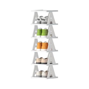 Dvkptbk Multi-Layer Sac à chaussures lettre, petit cabinet de chaussures pour balcon de porte de ménage, et sac à chaussures pliants économiques pour dortoirs étudiants