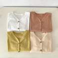 thumbnail image 4 of Besolor Baby Girls Cardigans Kids Casual V Neck Button Front Hollow out Long Sleeve Jacket Tops Fall Clothes, 4 of 4