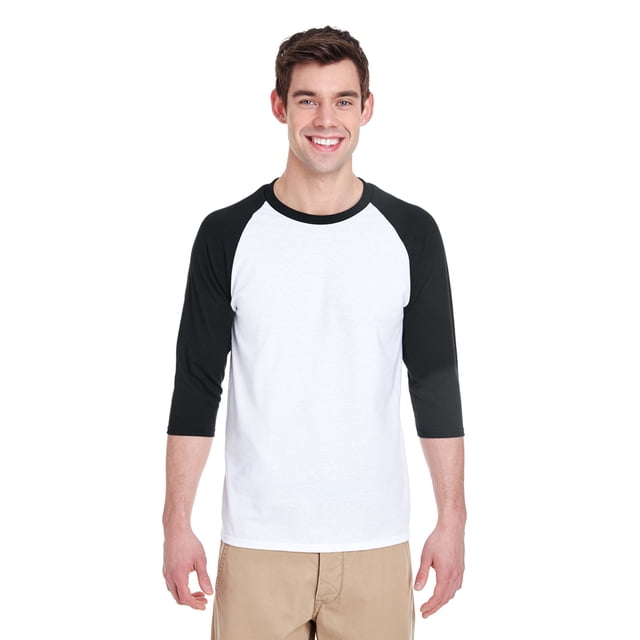 Gildan T-Shirt Raglan 3/4 pour Adulte en Coton Épais