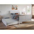 thumbnail image 1 of Lit Plateforme Double en Bois Portland avec Pied de Lit Assorti et Tiroir-Lit Double, Blanc, 1 of 14