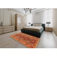 thumbnail image 4 of Ahgly Company Indoor Square Traditional Orange Southwestern Area Rugs, 8' Square, 4 of 6