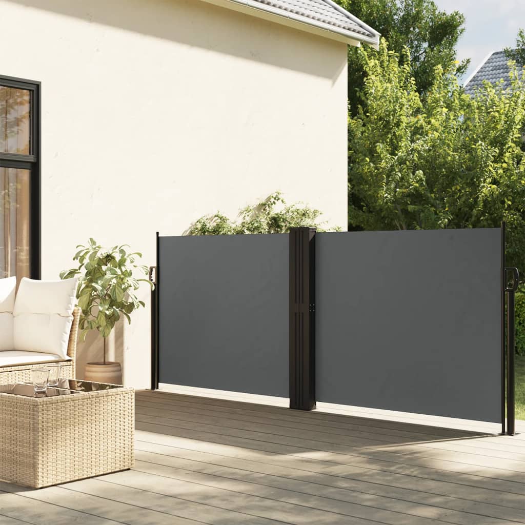 vidaXL Auvent Latéral Rétractable Anthracite 100x600 cm