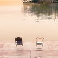 thumbnail image 4 of SHOWERORO Black Outdoor Folding Chair Portable Camping and Fishing Chair with Sturdy Design, 4 of 8
