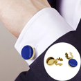 thumbnail image 3 of fastboy 2 Pieces Men Cufflinks Suit Decors Formal Event Button Covers Men Gift Blue, 3 of 9