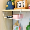 thumbnail image 4 of WIFKLSIIPG Under Shelf Basket Durable Metal Wire Rack Hanging Shelf Storage Basket Under Cabinet Organizer Shelf for Kitchen/Pantry/Bathroom/Desk (White)(White), 4 of 4