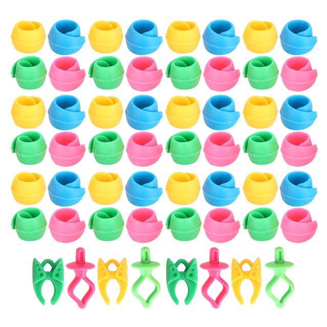 56Pcs Bobine Fil Copains Silicone Titulaire Clips Pinces Bobine Câlins Outils de Broderie
