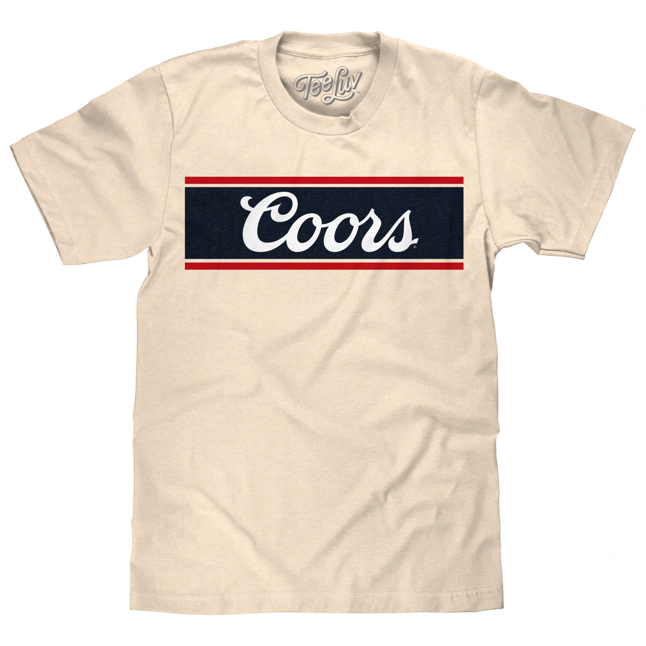 Coors T-shirt à Rayures Logo Couleur Crème-Petit