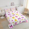 thumbnail image 4 of Erosebridal Purple Bow Bedding Full Comforter Set, Colorful Flower Down Comforter, Cartoon Theme Decor, Reversible 3pcs, 4 of 7