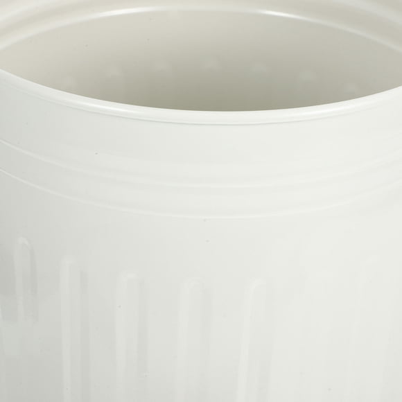 Raindrops Outdoor Metal Garbage Can Beige with Thickened Material for Kitchen Bathroom and Office