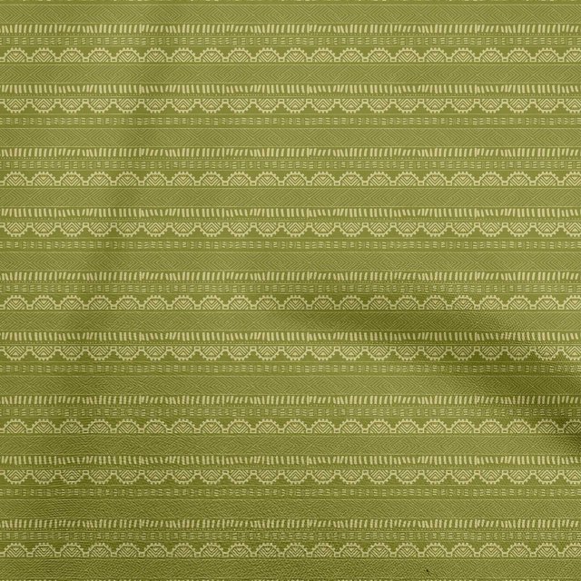 oneOone Cotton Silk Green Fabric Geometric Sewing Craft Projects Fabric Prints By Yard 42 Inch Wide