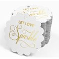 thumbnail image 4 of Inkdotpot Gold Foil Paper Hang Tags Let Love Sparkle Wedding Favor Tags 100 Pieces, 4 of 6