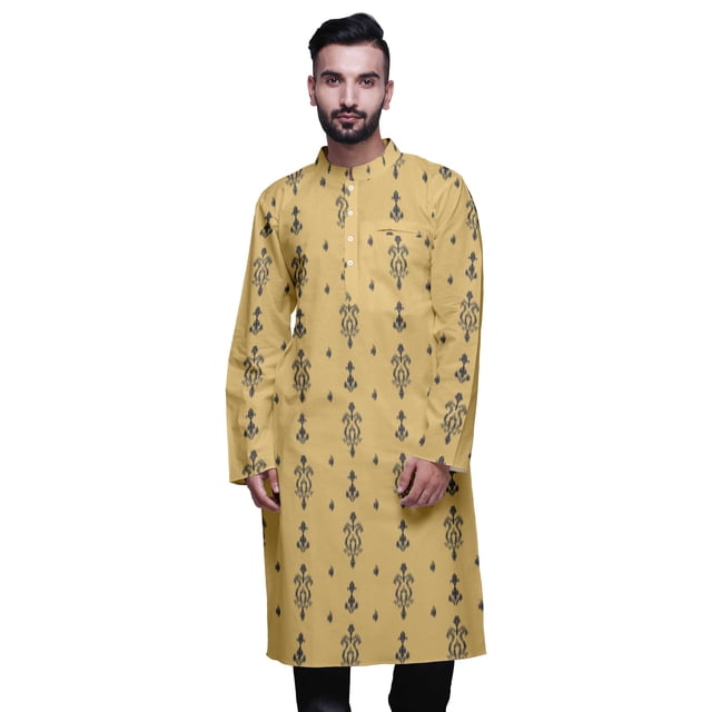 Atasi Indian Long Kurta For Mens Summer Wear Cotton Poplin Wedding Kurta Shirt