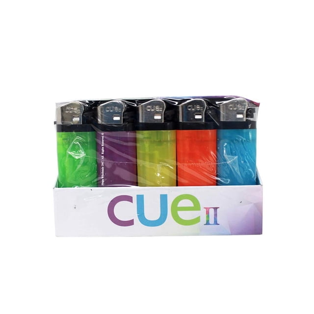 CUE II Briquets Classiques, Couleurs Assorties, Format Régulier, Longue Durée, Plateau de 50