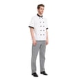 thumbnail image 4 of TOPTIE Men's Black Houndstooth Cargo Style Kitchen Work Chef Pant, 4 of 8