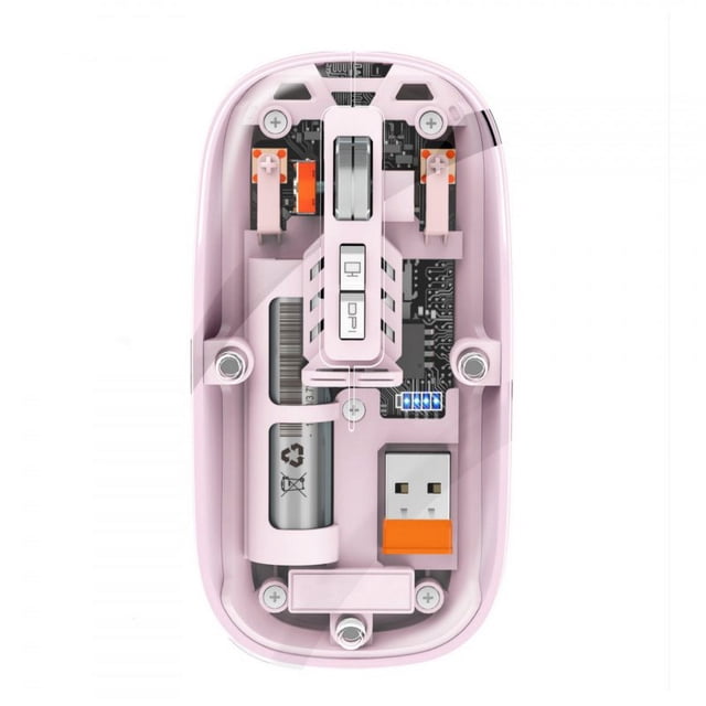 Souris d'Ordinateur Sans Fil Mouse 1600DPI 2,4G Sans Fil Silencieuse avec Récepteur USB pour PC Portable Cahier Tablette Rose