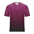 thumbnail image 4 of Plebaso Mens Fashion Tshirts Button Short Sleeve Pullover Shirts Summer Casual Basic Tees Tops for Men, 4 of 6