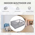 thumbnail image 4 of PawHut Wood Tortoise House, Indoor Outdoor Turtle Habitat, Grey, 4 of 10
