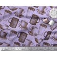 thumbnail image 3 of Soimoi polyester Crepe Fabric Tea & Coffee Cups Decor Fabric Printed Yard 42 Inch Wide, 3 of 3
