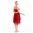 thumbnail image 2 of iiniim Robe de Danse Moderne Lyrique pour Femmes Costume de Danse à Bretelles Spaghetti Robes de Danse Athlétiques Rouge m, 2 of 7