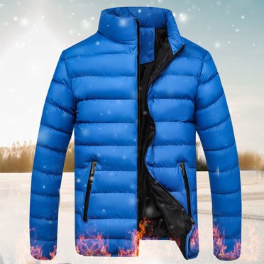 EGNMCR Mens Puffer Jacket Winter Stand Collar Outdoor Keep Warm Thick Bubble Long Sleeve Lightweight Packable Jacket & Coats Sport Casual Outerwear Jacket