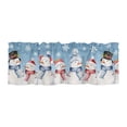 thumbnail image 2 of Outdoor Christmas Decorations Curtain Christmas Snowman Curtain Kitchen Rod Pocket White Snowflake Window Curtain Short Topper Curtains For Winter Holiday Christmas Decorations Polyester curtains, 2 of 9