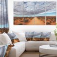 thumbnail image 1 of Desert Road under Bright Cloudy Sky - African Landscape Canvas Art Print, 1 of 3