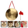 thumbnail image 3 of MasteelfCA Traditional Percussion Instrument Chinese Gong Hand Gong with Hammer (Golden), 3 of 7