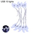 thumbnail image 1 of String Light Ghost Shape Festival Decoration 10/20/40 LEDs Halloween Fairy Lamp Ornament for Home, 1 of 12