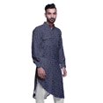 thumbnail image 3 of Atasi Kurta Traditionnel en Rayonne Imprimée à Col Mandarin pour Hommes Chemise Décontractée, 3 of 6