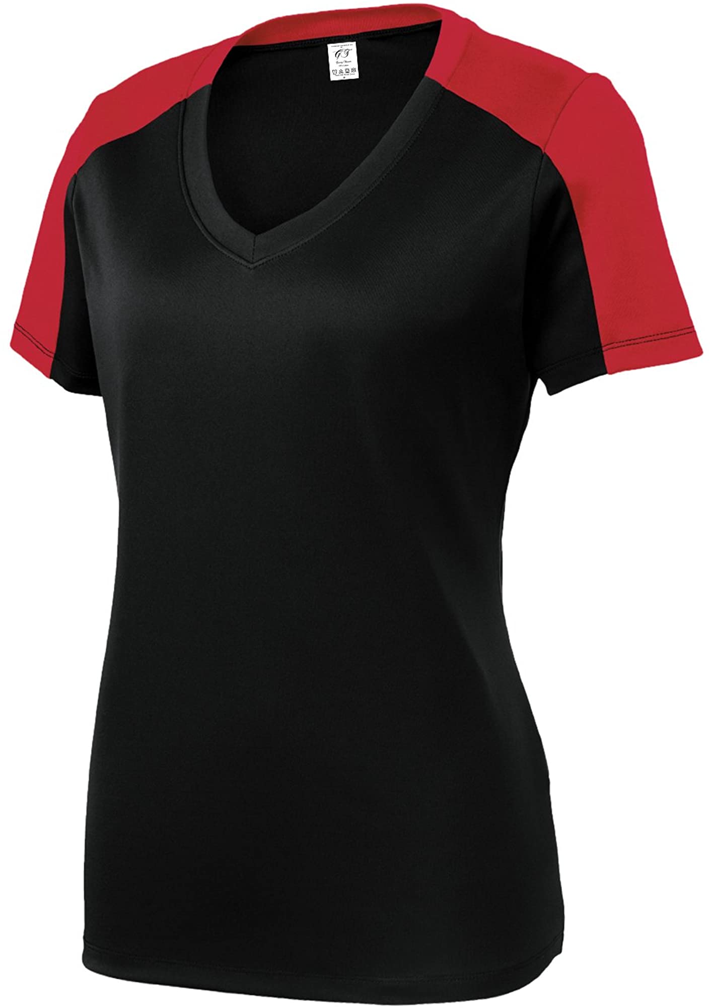 Gravity Threads Womens Sleeve-Blocked Moisture Wicking Shirt