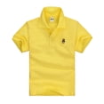 thumbnail image 1 of Chandail Polo pour Garçons Chemise Jaune Garçons Chandails de Rugby à Manches Courtes 7-8 Ans Tenue pour Garçons, 1 of 2