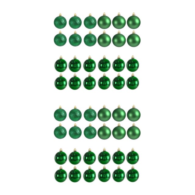 Ruiboury 24x Easy To Christmas Decorations Hanging Balls Pendant Effective For Home Decor green 2Set