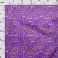 thumbnail image 3 of oneOone Viscose Chiffon Purple Fabric Ocean Fish Craft Projects Decor Fabric Printed By The Yard 42 Inch Wide, 3 of 4