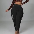 thumbnail image 2 of Birdeem Womens Sexy Tight Solid Color Fringed Bandage Trousers, 2 of 10