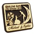 thumbnail image 3 of 50 Save the Date Wooden Magnet Custom Engraved Wooden Magnet Rustic Wedding Announcements Idea, 3 of 3