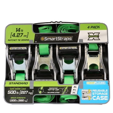 Attache à cliquet SmartStraps RatchetX, 4,2m (14 pi), 680 kg (1500 lb)