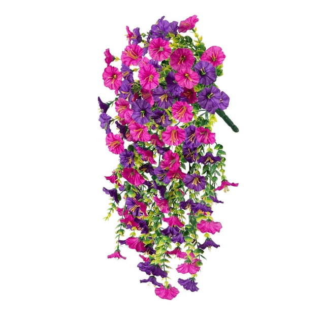 JilgTeok 5 Packs Simulated Roses Artificial Flower Plastic Wrapping Plants Fake Flowers Vines for Home Garden Porch Yard Living Room Ceiling Spring Decoration Clearance
